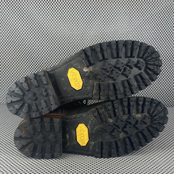 Vintage Frye Logger Combat Boot Mens Size 9 Black Leather Lace Up Made In USA - Picture 15 of 16